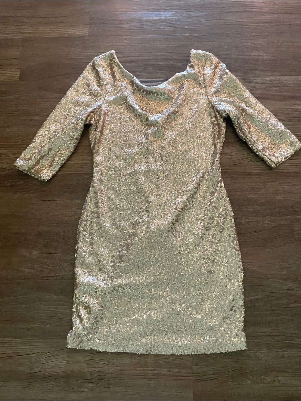 Ruby Rox Metallic Gold Sequin Top - Picture 2 of 7